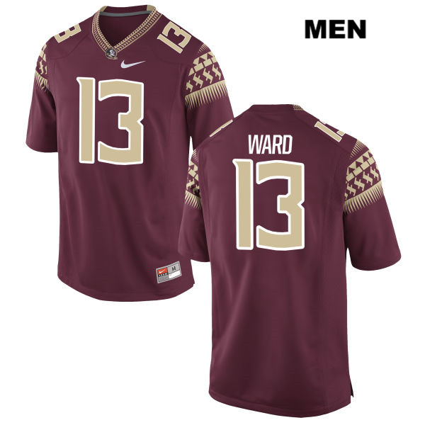 Men's NCAA Nike Florida State Seminoles #13 Caleb Ward College Red Stitched Authentic Football Jersey WWQ5669SA